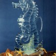 seahorse ice carving