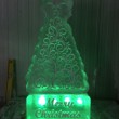 etched christmas tree sculpture