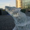 close up of Polar Bear Ice Sculpture